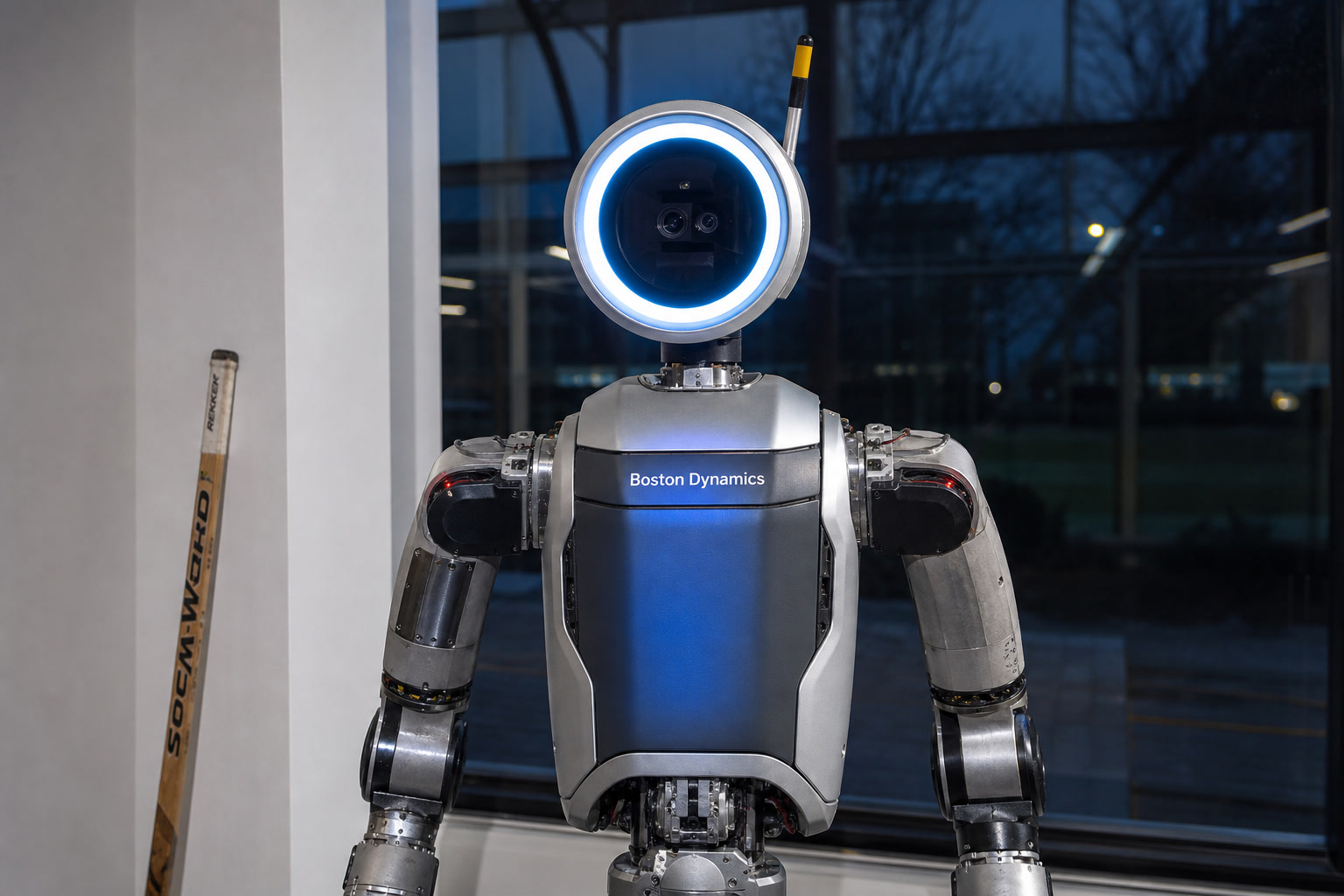 Atlas, Boston Dynamics, blue ring.