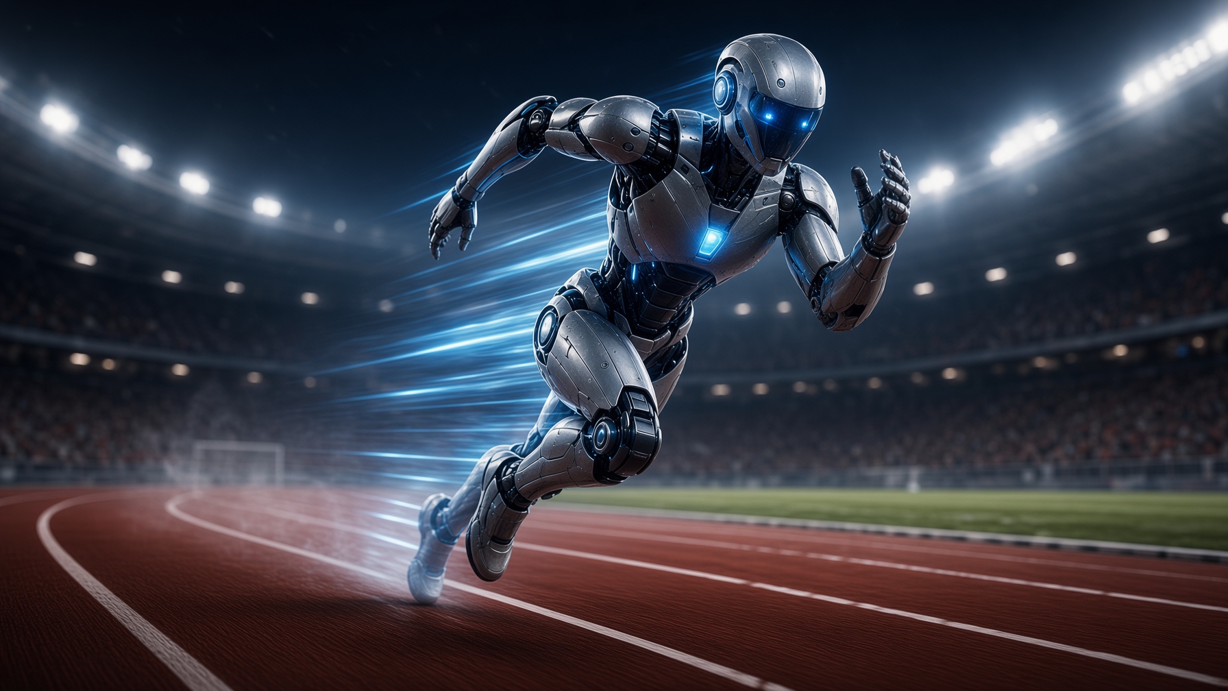 Humanoid on the track in Beijing.